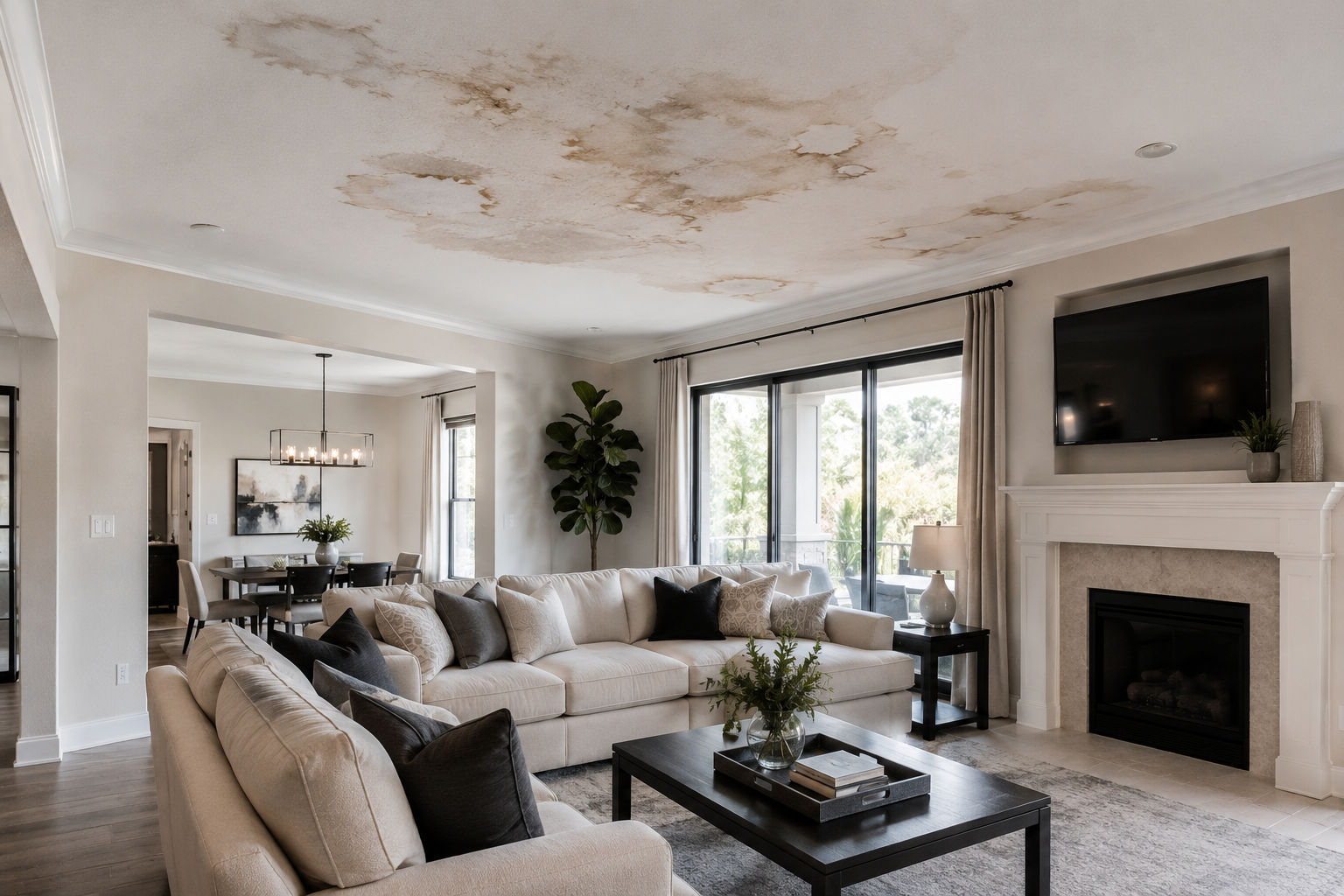 Roof leak insurance claim in Florida and Colorado