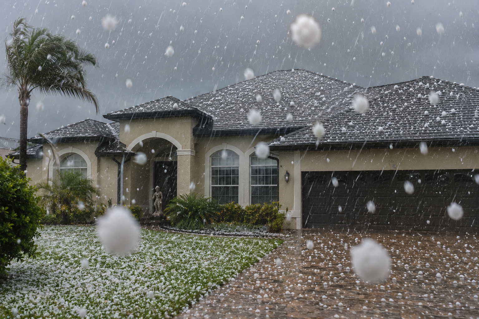 Hail damage insurance claim in Florida and Colorado